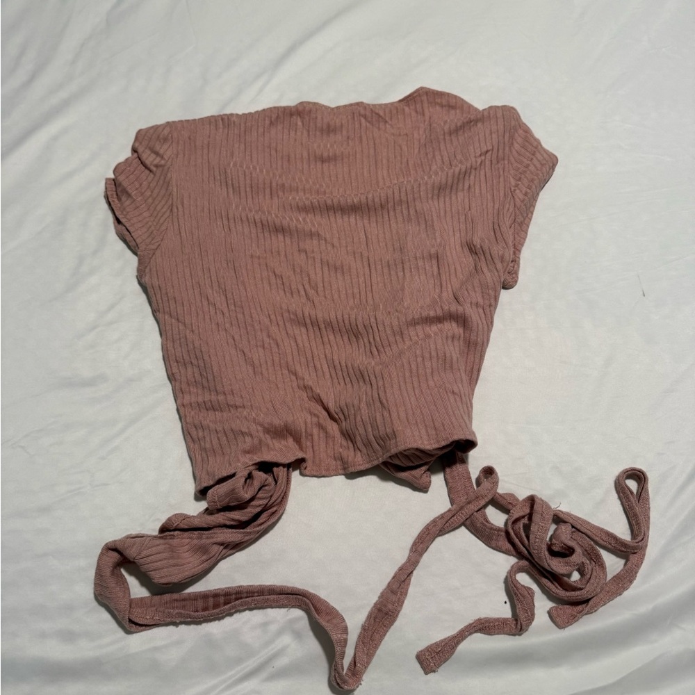 Reformation Pink Ribbed Top - Picture 4 of 5